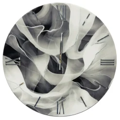 Orologi Da Parete Moderni-Selezionato da Mazzolaluce Orologio da parete 40cm rotondo in resina grigio nero moderno