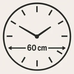 Orologi Da Parete Moderni-Selezionato da Mazzolaluce Orologio da parete 60 cm specchio fume resina effetto marmo grigio chiaro