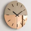 Orologi Da Parete Moderni-Selezionato da Mazzolaluce Orologio da parete 60 cm specchio bronzo e rosa design moderno