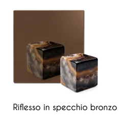 Orologi Da Parete Moderni-Selezionato da Mazzolaluce Orologio da parete 60 cm tondo specchiato bronzo effetto marmo cipria
