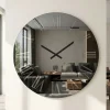 Orologi Da Parete Moderni-Selezionato da Mazzolaluce Orologio da parete 60cm vetro specchio fume rotondo numeri romani