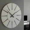 Orologi Da Parete Moderni-Selezionato da Mazzolaluce Orologio da parete colore alluminio rotondo in legno design moderno