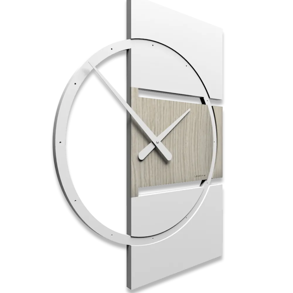 Orologi Da Parete Moderni-Selezionato da Mazzolaluce Orologio da parete dal design moderno legno rovere breeze