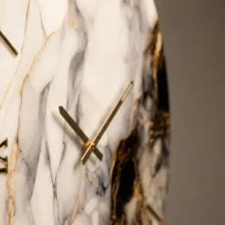Orologi Da Parete Moderni-Selezionato da Mazzolaluce Orologio da parete da salone 80cm resina effetto marmo