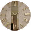 Orologi Da Parete Moderni-Selezionato da Mazzolaluce Orologio da parete decorativo 60cm rotondo carta da parati specchio bronzo