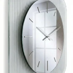 Orologi Da Parete Moderni-Selezionato da Mazzolaluce Orologio da parete design 50cm quadrato in vetro e specchio