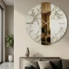 Orologi Da Parete Moderni-Selezionato da Mazzolaluce Orologio da parete design 60cm rotondo kerlite specchio bronzo