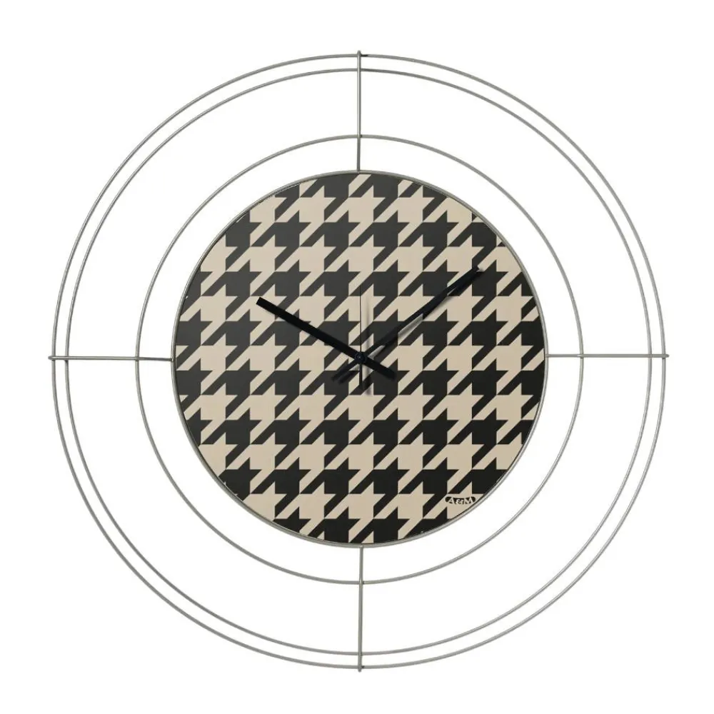 Orologi Da Parete Moderni-Selezionato da Mazzolaluce Orologio da parete design geometrico rotondo metallo sabbia