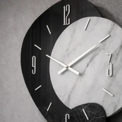 Orologi Da Parete Moderni-Selezionato da Mazzolaluce Orologio da parete design moderno 80cm specchio fume resina effetto marmo