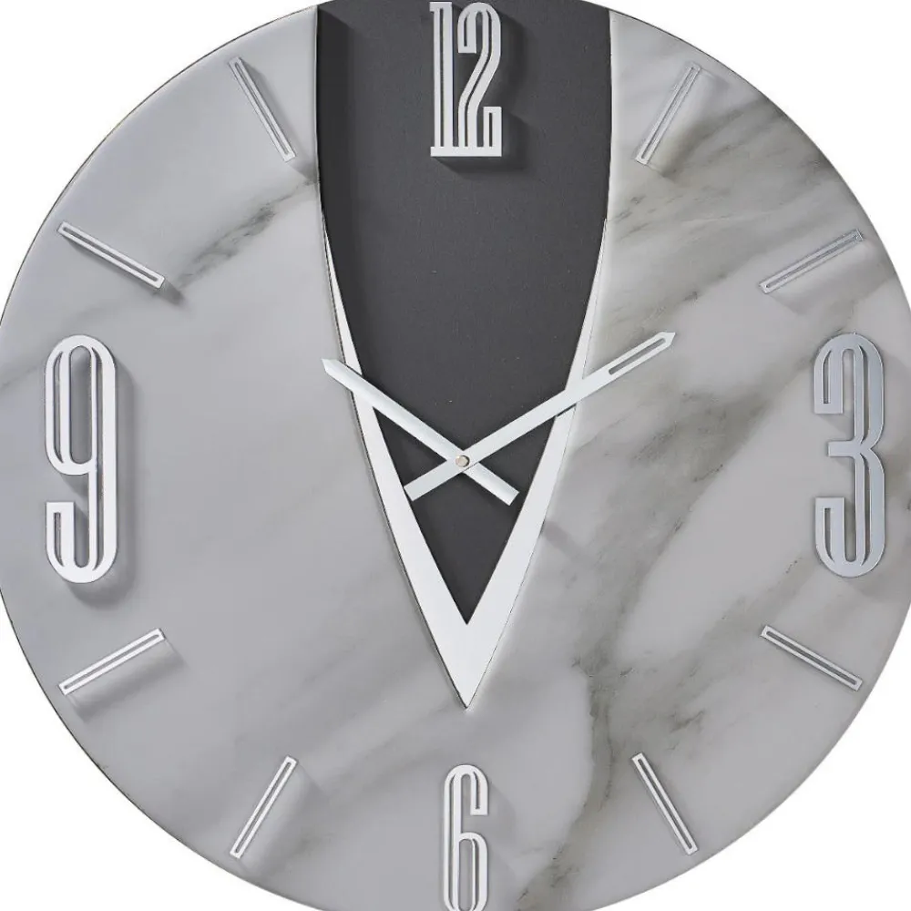 Orologi Da Parete Moderni-Selezionato da Mazzolaluce Orologio da parete design moderno luna effetto marmo 60cm