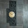Orologi Da Parete Moderni-Selezionato da Mazzolaluce Orologio da parete design moderno metallo nero e oro