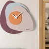 Orologi Da Parete Moderni-Selezionato da Mazzolaluce Orologio da parete design moderno viola cenere e pesca