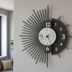 Orologi Da Parete Moderni-Selezionato da Mazzolaluce Orologio da parete design moderno nero colore bianco marmo