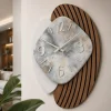 Orologi Da Parete Moderni-Selezionato da Mazzolaluce Orologio da parete design particolate resina effetto marmo dettagli argento