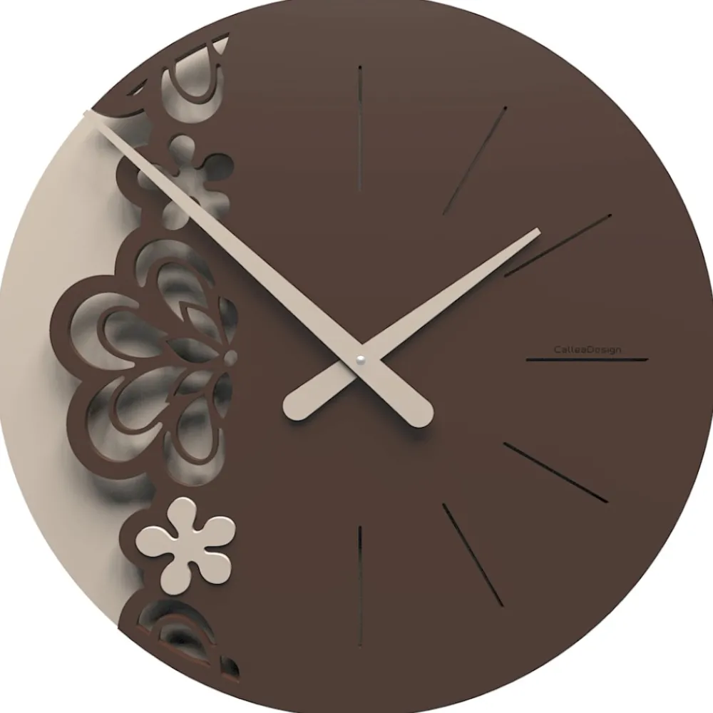Orologi Da Parete Moderni-Selezionato da Mazzolaluce Orologio da parete design particolare legno cioccolato moderno tondo