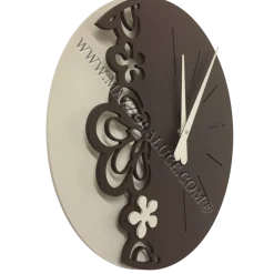 Orologi Da Parete Moderni-Selezionato da Mazzolaluce Orologio da parete design particolare legno cioccolato moderno tondo