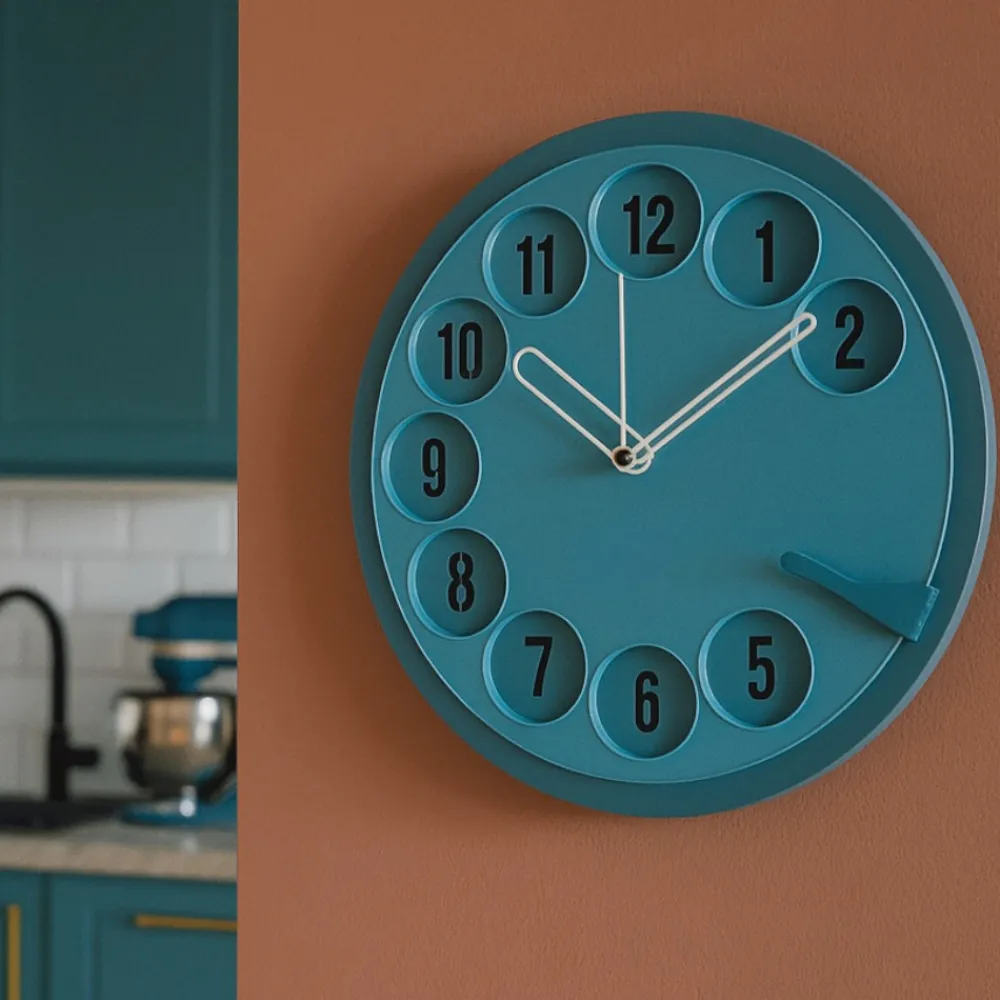Orologi Da Parete Moderni-Selezionato da Mazzolaluce Orologio da parete design telefono blu rotondo