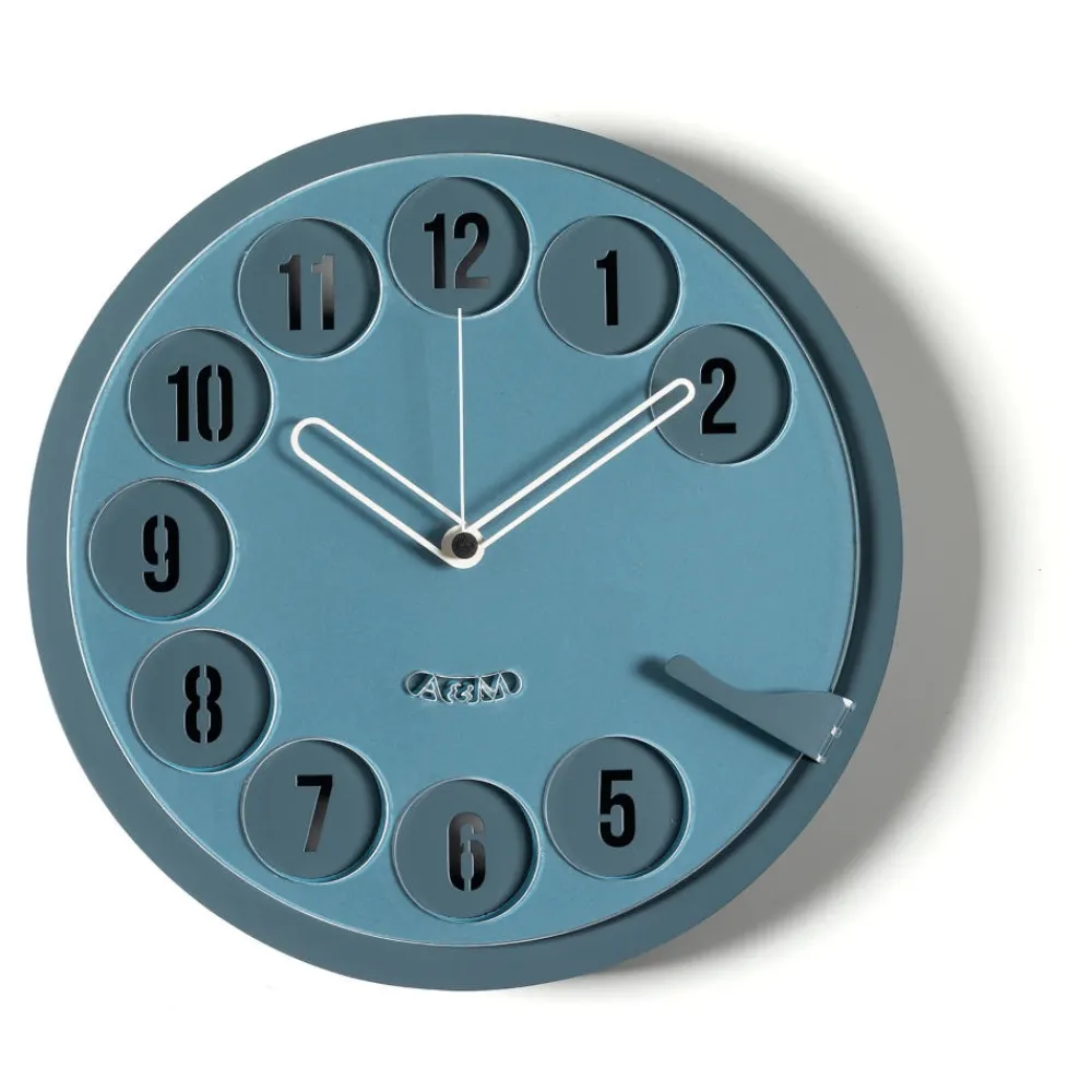 Orologi Da Parete Moderni-Selezionato da Mazzolaluce Orologio da parete design telefono blu rotondo