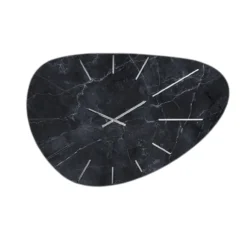 Orologi Da Parete Moderni-Selezionato da Mazzolaluce Orologio da parete effetto marmo nero 110x71 per salone