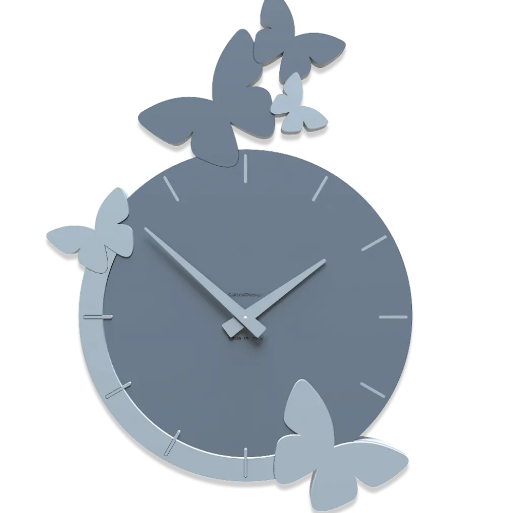 Orologi Da Parete Moderni-Selezionato da Mazzolaluce Orologio da parete farfalle legno colore carta zucchero