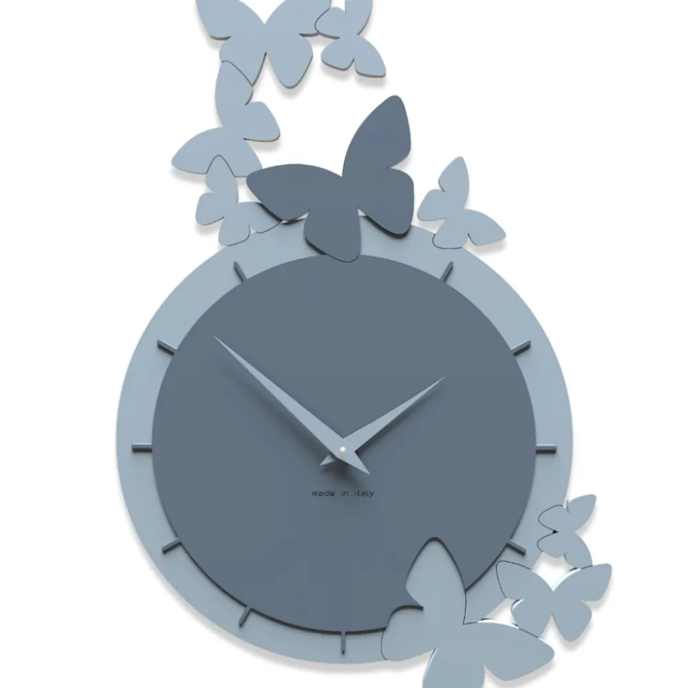Orologi Da Parete Moderni-Selezionato da Mazzolaluce Orologio da parete farfalle legno colore carta da zucchero