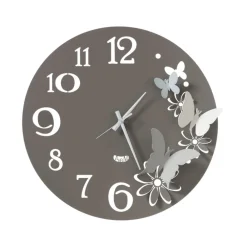 Orologi Da Parete Moderni-Selezionato da Mazzolaluce Orologio da parete farfalle moderno fango e alluminio