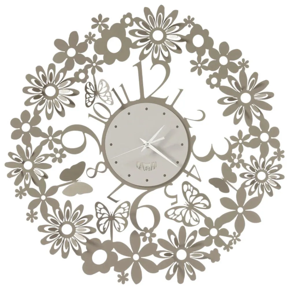 Orologi Da Parete Moderni-Selezionato da Mazzolaluce Orologio da parete farfalle rotondo sabbia 50cm