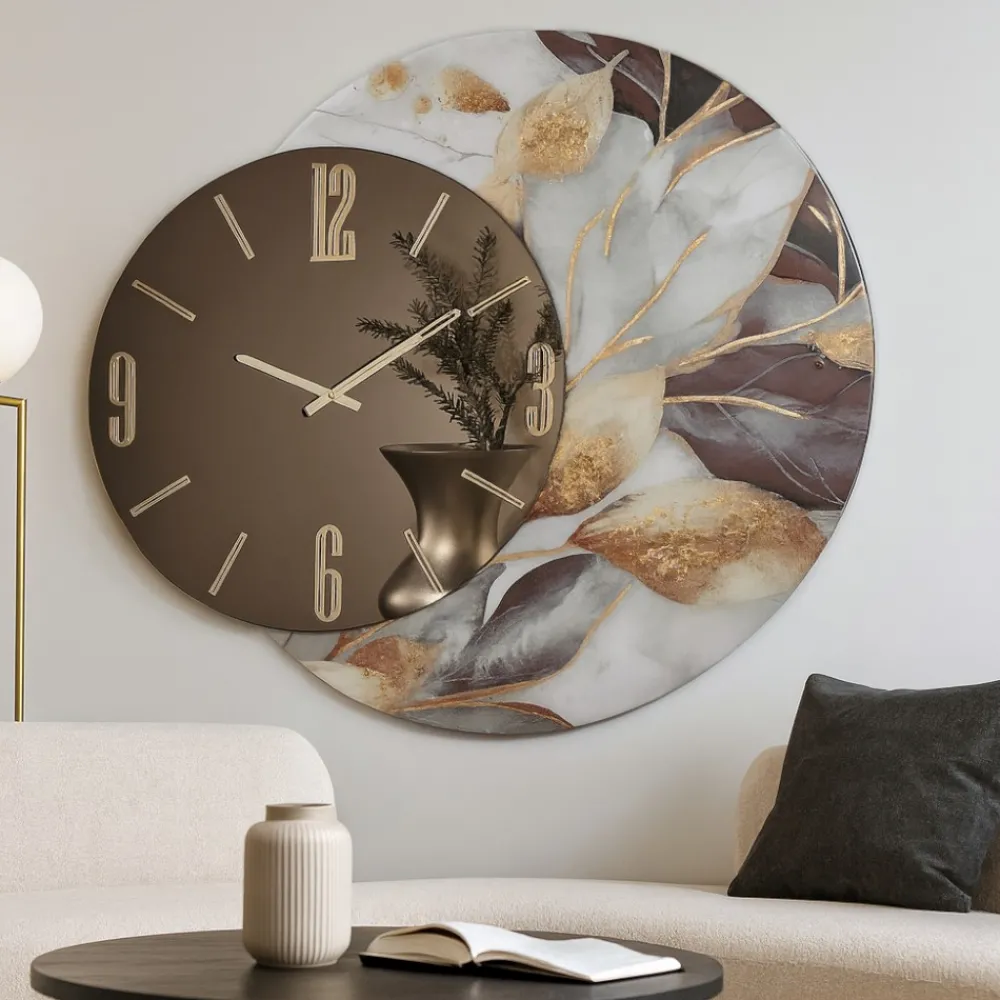Orologi Da Parete Moderni-Selezionato da Mazzolaluce Orologio da parete florence di dimensioni 80cm tondo a specchio