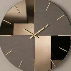 Orologi Da Parete Moderni-Selezionato da Mazzolaluce Orologio da parete grande 80cm in vetro bronzo design moderno