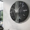 Orologi Da Parete Moderni-Selezionato da Mazzolaluce Orologio da parete grande 80cm particolare kerlite specchio fume