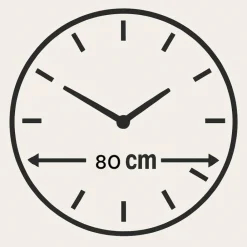 Orologi Da Parete Moderni-Selezionato da Mazzolaluce Orologio da parete grande 80cm rotondo resina decorata per soggiorno