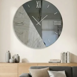Orologi Da Parete Moderni-Selezionato da Mazzolaluce Orologio da parete grande design 100cm specchio carta da parati