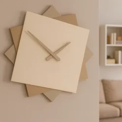 Orologi Da Parete Moderni-Selezionato da Mazzolaluce Orologio da parete grande legno 60cm lino design moderno