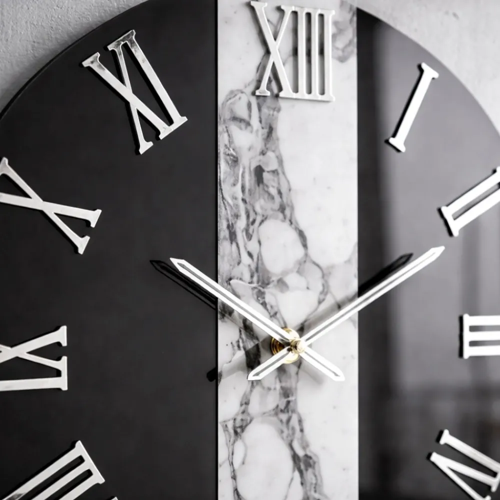 Orologi Da Parete Moderni-Selezionato da Mazzolaluce Orologio da parete grandi dimensioni specchio fume resina marmo grigio