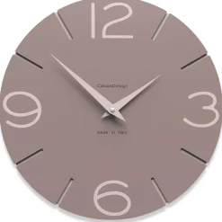 Orologi Da Parete Moderni-Selezionato da Mazzolaluce Orologio da parete grigio prugna forma rotonda moderno