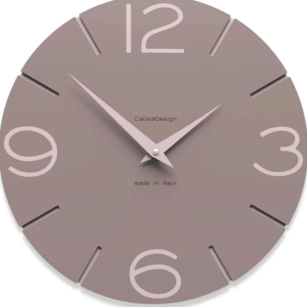 Orologi Da Parete Moderni-Selezionato da Mazzolaluce Orologio da parete grigio prugna forma rotonda moderno