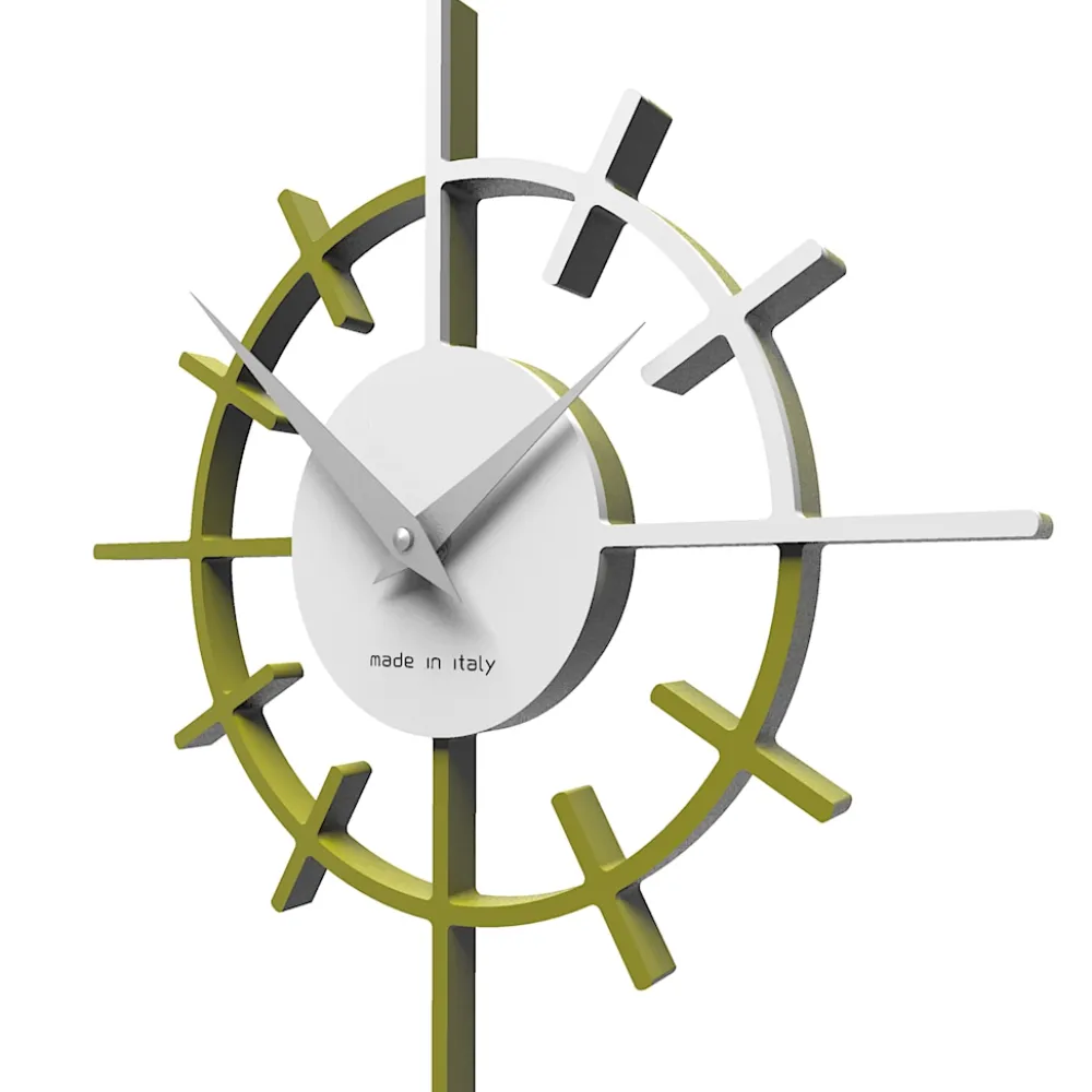 Orologi Da Parete Moderni-Selezionato da Mazzolaluce Orologio da parete legno colore verde oliva