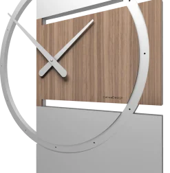 Orologi Da Parete Moderni-Selezionato da Mazzolaluce Orologio da parete legno noce e grigio canaletto