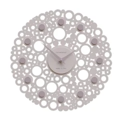 Orologi Da Parete Moderni-Selezionato da Mazzolaluce Orologio da parete legno rosa traforato rotondo
