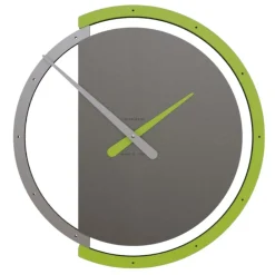 Orologi Da Parete Moderni-Selezionato da Mazzolaluce Orologio da parete legno rotondo moderno verde e alluminio