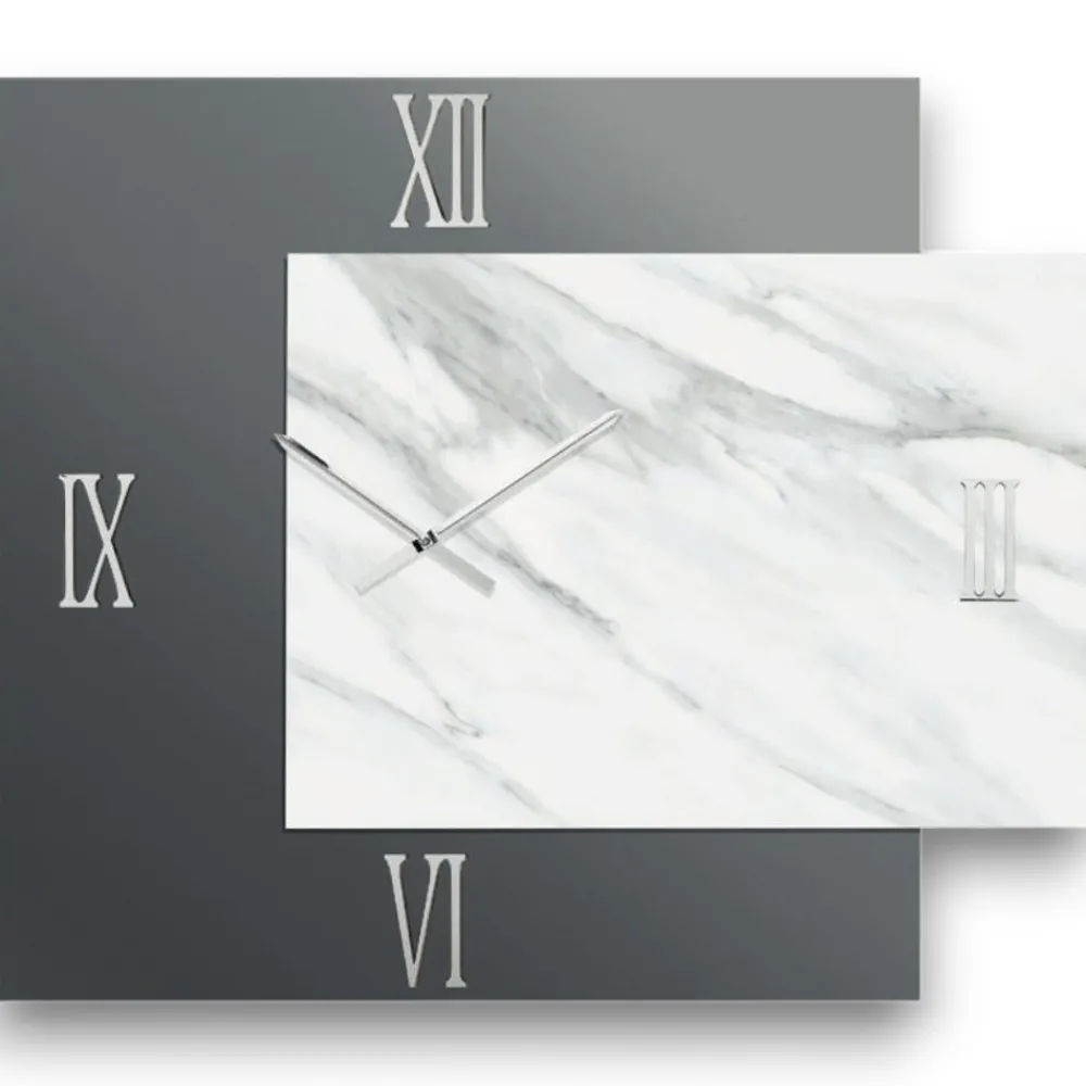Orologi Da Parete Moderni-Selezionato da Mazzolaluce Orologio da parete lux specchio resina 73x60 design squadrato