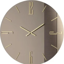 Orologi Da Parete Moderni-Selezionato da Mazzolaluce Orologio da parete mantra 60cm in vetro bronzo moderno