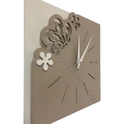 Orologi Da Parete Moderni-Selezionato da Mazzolaluce Orologio da parete merletto caffelatte quadrato moderno