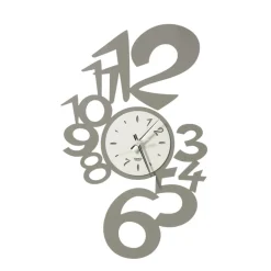 Orologi Da Parete Moderni-Selezionato da Mazzolaluce Orologio da parete metallo fango e avorio design numeri moderni