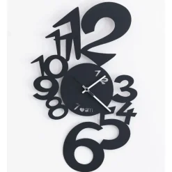 Orologi Da Parete Moderni-Selezionato da Mazzolaluce Orologio da parete metallo nero design originale moderno