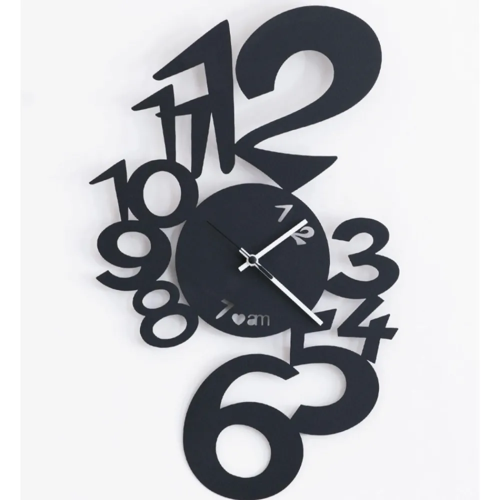 Orologi Da Parete Moderni-Selezionato da Mazzolaluce Orologio da parete metallo nero design originale moderno