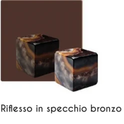 Orologi Da Parete Moderni-Selezionato da Mazzolaluce Orologio da parete mistica 60cm vetro bronzo design moderno