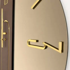 Orologi Da Parete Moderni-Selezionato da Mazzolaluce Orologio da parete mistica 60cm vetro bronzo design moderno