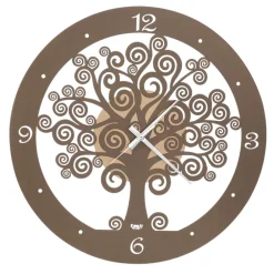 Orologi Da Parete Moderni-Selezionato da Mazzolaluce Orologio da parete moderno albero della vita oro bronzo