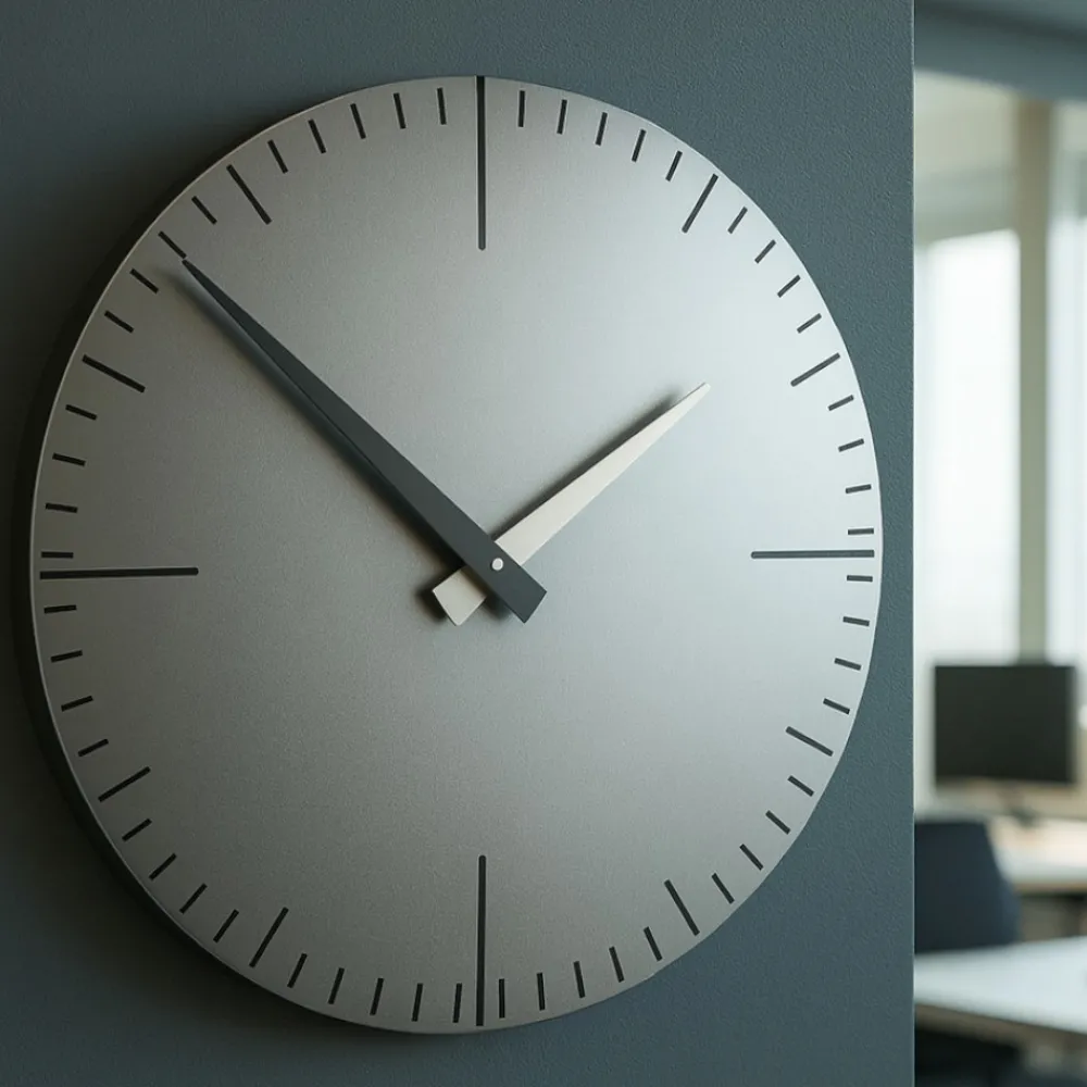 Orologi Da Parete Moderni-Selezionato da Mazzolaluce Orologio da parete moderno alluminio in legno